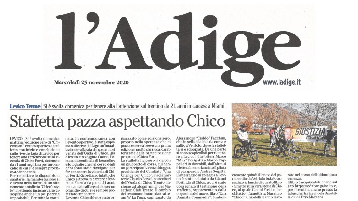 L’ADIGE – Staffetta pazza aspettando Chico