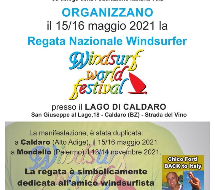 Regata Nazionale Windsurfer – 15/16 Maggio 2021 al Lago di Caldaro