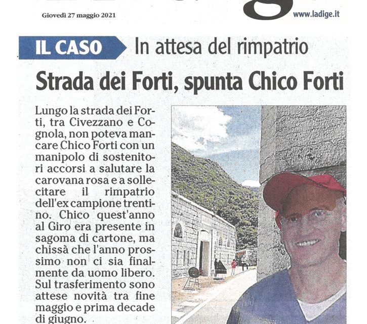 L’ADIGE – “Strada dei Forti, spunta Chico Forti”