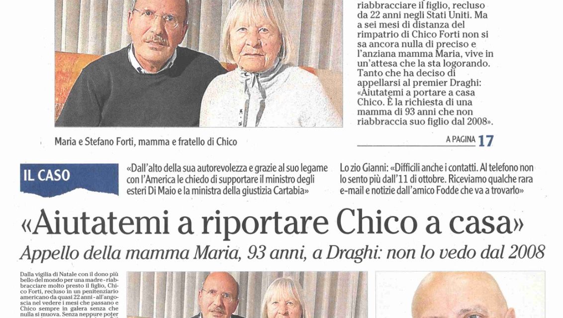 L’ADIGE – Mamma Maria: “Aiutatemi a riportare Chico a casa”