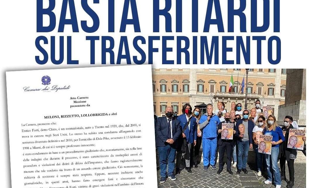 Atto Camera Mozione: “Chico Forti, basta ritardi sul trasferimento!”