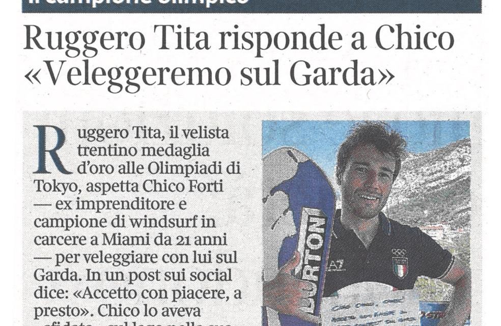 CORRIERE DEL TRENTINO – Ruggero Tita risponde a Chico “Veleggeremo sul Garda”