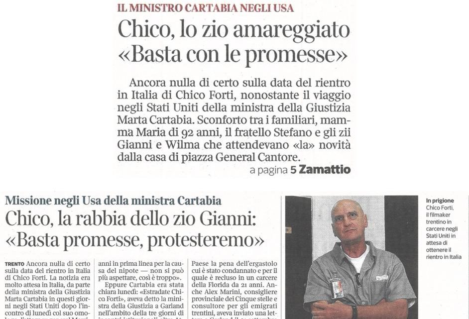 CORRIERE DEL TRENTINO – Lo zio amareggiato “basta con le promesse”