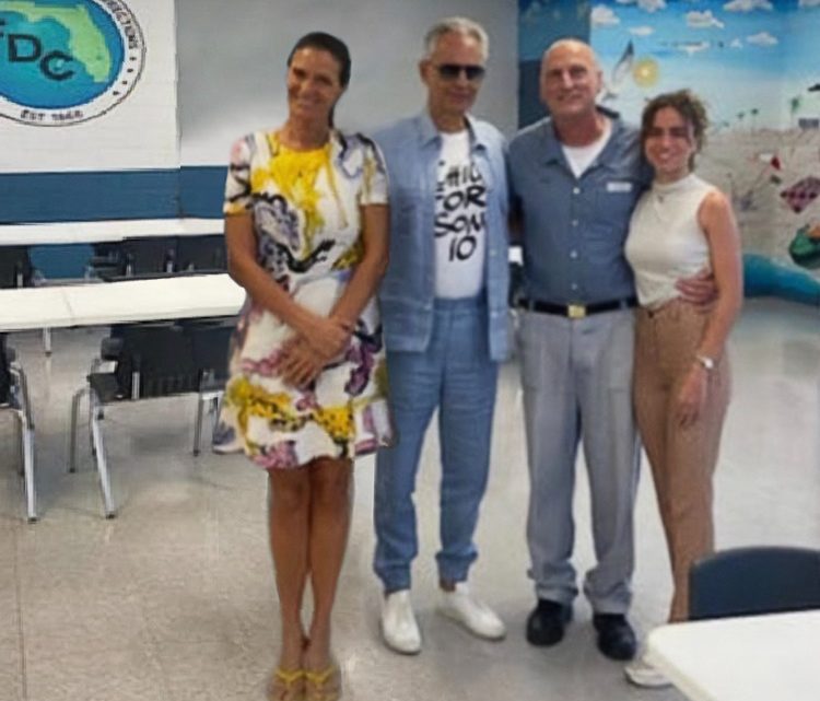 TISCALI NEWS – Bocelli visita Chico Forti in carcere: spero presto torni in Italia