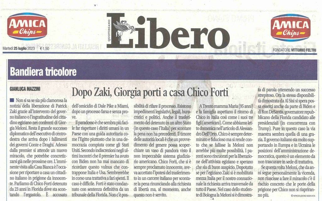 LIBERO – Dopo Zaki, Giorgia porti a casa Chico Forti